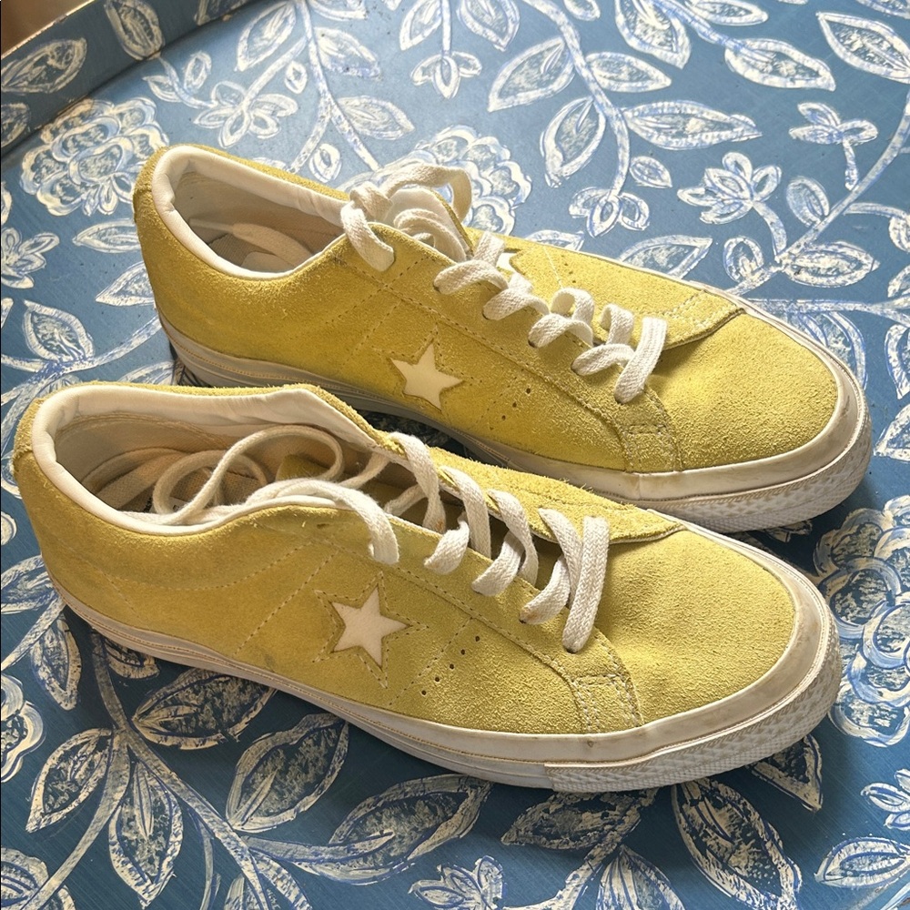Converse Yellow Suede Star Sneakers